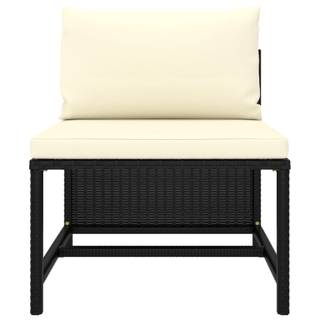 Garten-Sofa-Set Schwarz - Textil - 60 x 60 x 60 cm