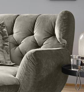 KAWOLA Longchair CHARME Stoff Velvet KAWOLA Longchair CHARME Stoff Velvet silver - Silber