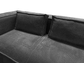 Cord Ecksofa Rouen Braun - Ecke davorstehend links