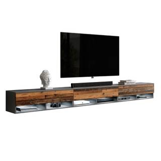 Lowboard ALYX 300 cm Antracyt/Old wood Grau - Holzwerkstoff - 300 x 34 x 32 cm