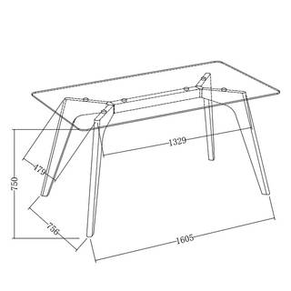 Esstisch Napole Glas / Eiche massiv