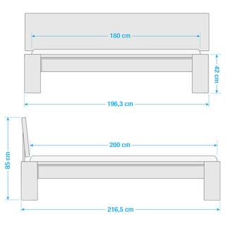 Massivholzbettgestell ParosWood Eiche - 180 x 200cm