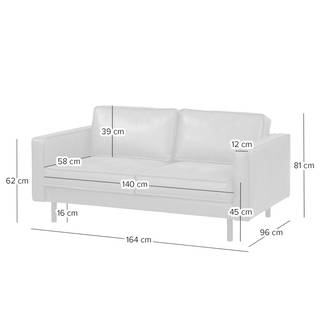 2-Sitzer Sofa FORT DODGE Antiklederlook - Microfaser Yaka: Cognac