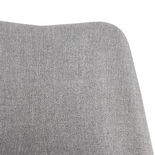 Polsterstuhl Aledas II Webstoff / Gummibaum massiv - Webstoff Cors: Granit - 2er Set