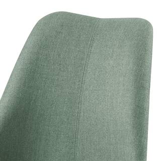 Polsterstuhl Aledas II Webstoff / Gummibaum massiv - Webstoff Cors: Mintgrau - 2er Set