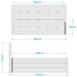 Boxspring Jansen antiek leren look - antracietkleurig