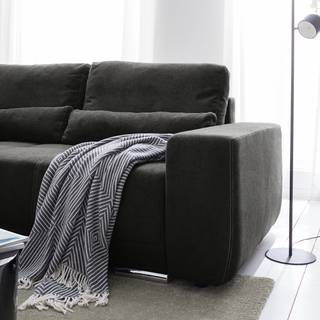 Ecksofa Galilea Microfaser Bobil: Dunkelgrau