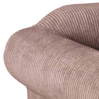 Hoekbank Colares ribfluweel - Mauve - Longchair vooraanzicht links
