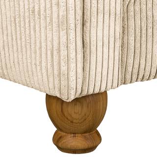 Ecksofa Colares Cord Creme - Longchair davorstehend rechts