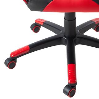 Gamestoel mcRacer II kunstleer/nylon - Zwart/rood