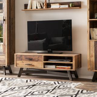 Tv-meubel TAMATI 130 cm massief pijnboomhout