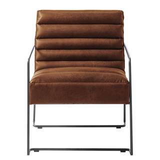Sessel Voda Antiklederlook - Mittelbraun