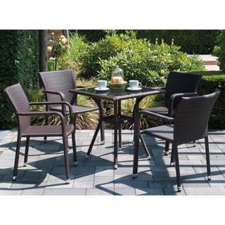 Gartenstuhl Minas I Polyrattan - Marone