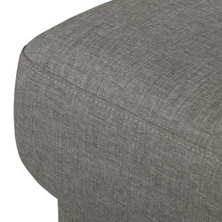 Divano angolare SOLA con chaise longue Tessuto Luba: grigio - Longchair preimpostata a destra - Funzione letto