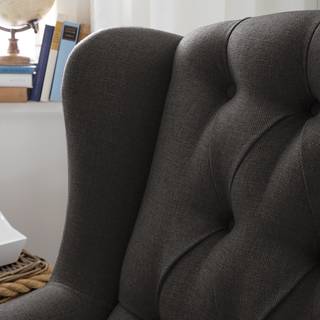 Poltrona bergère Luro Color antracite - Tessuto