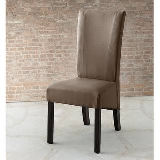 Chaises Karlsborg (lot de 2) Cuir synthétique cappuccino / Hêtre marron foncé