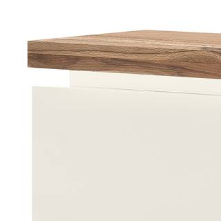 Sideboard Roble I Inkl. Beleuchtung - Eiche / Matt Weiß