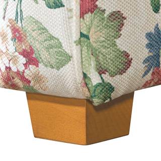 Divano letto Bernadett Tessuto beige con motivo a fiori - Larghezza: 168 cm - Larghezza: 168 cm