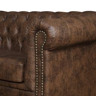 Sofa Kamaru (3-Sitzer) Kunstleder Schokolade/ Braun