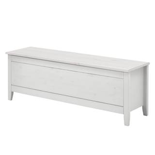 Bout de lit Cenan Pin massif teinté blanc et verni - Epicéa blanc