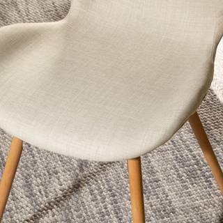 Polsterstuhl Livaras Webstoff / Buche massiv - Webstoff Radis: Creme - 2er Set