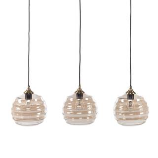 Suspension Nasp Verre / Laiton - 3 ampoules