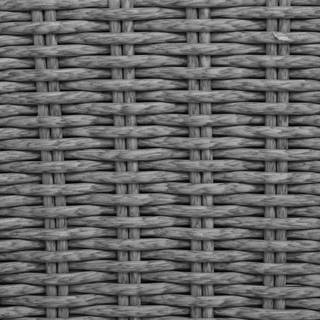 Gartenstuhl DUNE 2er-Set Polyrattan / Webstoff - Grau