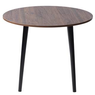 Table  Gjora I Partiellement en hévéa massif - Imitation noyer