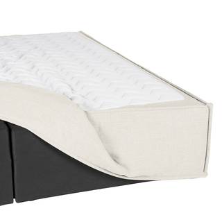 Premium Boxspringbett KINX Weiß - Baumwollstoff Kielo: Weiß