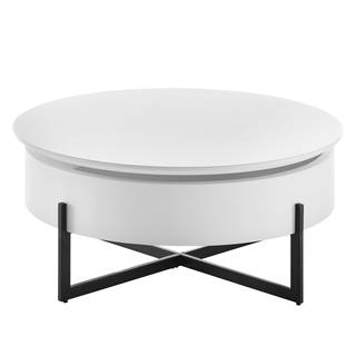 Tavolino Meldal Metallo - Bianco/Nero Opaco