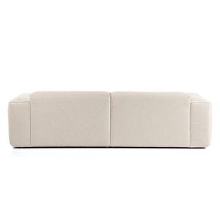 Divano angolare a 1,5 posto HUDSON Tessuto Saia: beige - Longchair preimpostata a sinistra