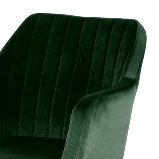 Sedia girevole da ufficio Leezy velluto - Verde / Nero