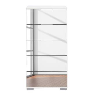 Cassettiera Lingga II Bianco - Materiale a base lignea - 49 x 102 x 41 cm