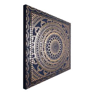 Afbeelding Nepal Blauw - Deels massief hout - 80 x 80 x 3 cm