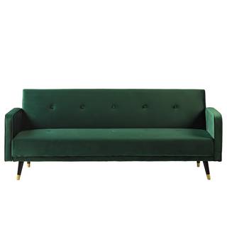Schlafsofa Daru I Samt - Dunkelgrün