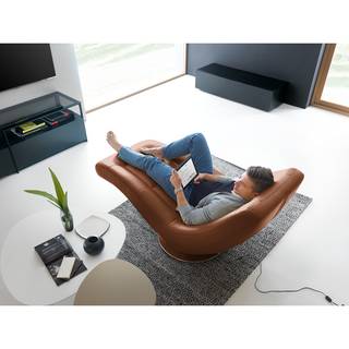 Relaxliege Colima Echtleder - Rehbraun