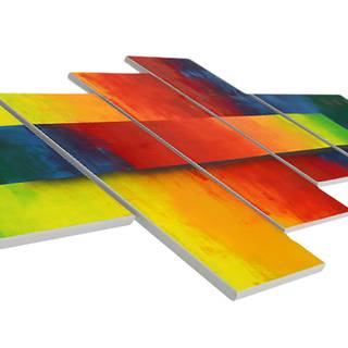 Bild Facets of a Rainbow Multicolor - Textil - Massivholz - 210 x 80 x 2 cm