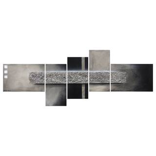 Bild Enlightened Silver Grau - Textil - Massivholz - 210 x 80 x 2 cm