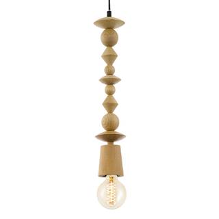 Pendelleuchte Avoltri I Massivholz Buche - 1-flammig - Beige