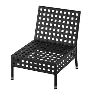 Loungsessel Akona Aluminium / Webstoff - Schwarz / Grün