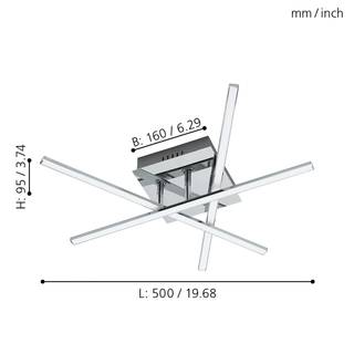 LED-Deckenleuchte Lasana I Kunststoff / Stahl - 1-flammig