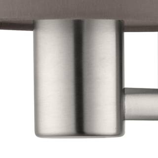 LED-Wandleuchte Pasteri Mischgewebe / Stahl - 2-flammig - Cappuccino