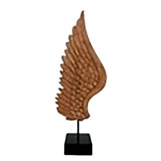 Dekofigur Vane Edelstahl / Mangoholz - Braun / Silber