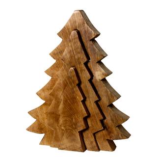 Dekofigur Tannenbaum I Mangoholz - braun