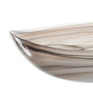 Schale Alabastro Marble II Glas - Grau marmoriert