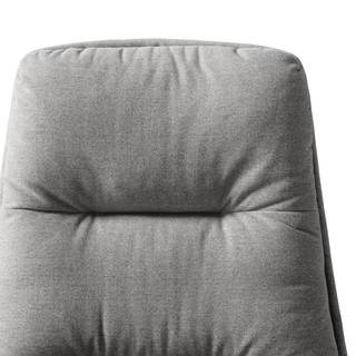 Poltrona GARBO con piedi in legno Tessuto Milan: grigio chiaro - Nero