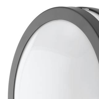 LED-Wandleuchte Locana Polycarbonat / Stahl - 1-flammig - Grau