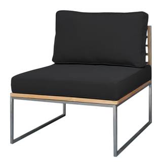 Loungegruppe TEAKLINE 5-teilig Webstoff / Teak massiv - Anthrazit