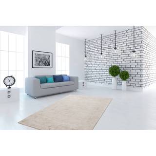 Kurzflorteppich Luxury 110 Webstoff - Elfenbein - 80 x 150 cm