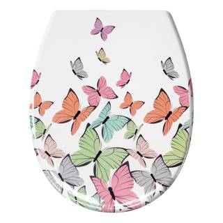 Siège WC Butterflies Matière plastique - Blanc / Multicolore